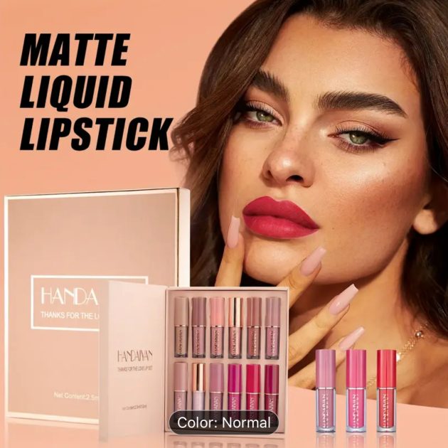 12 قطعة من احمر الشفاه الفاخر